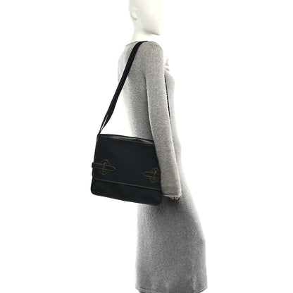 Toile Officier Buenaventura Messenger Bag Black