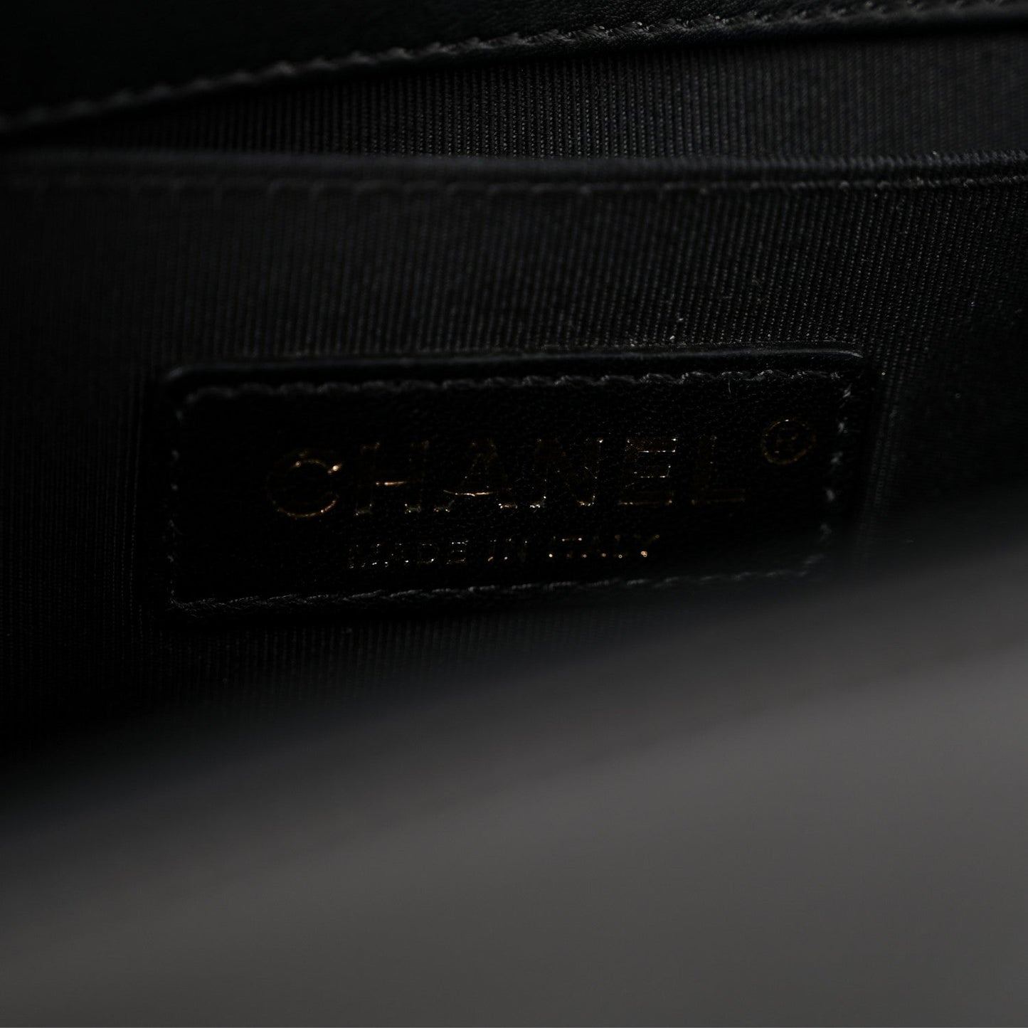 Lambskin Quilted Medium Boy Flap Black