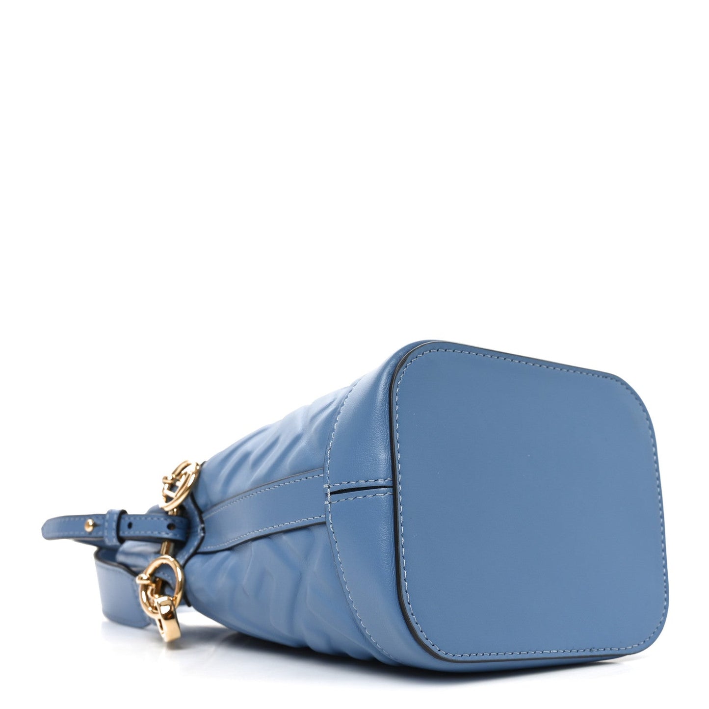 Vitello Liberty F is Fendi FF 1974 Embossed Mini Mon Tresor Bucket Bag Nebula
