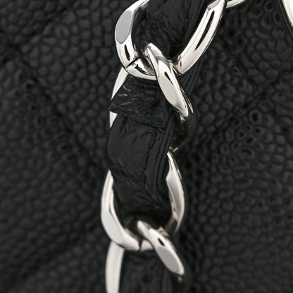 Caviar Quilted Grand Shopping Tote GST Black