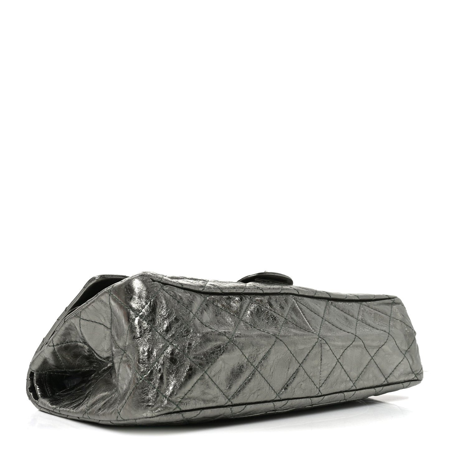 Metallic Aged Calfskin Quilted 2.55 Reissue 227 Flap Vert Fonce