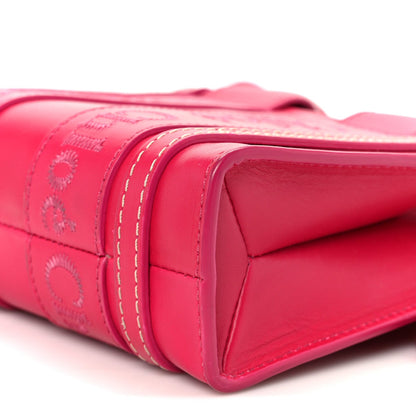 Calfskin Mini Woody Ribbon Tote Fizzy Pink
