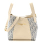 Oblique Calfskin Medium Signature Bucket Bag Beige