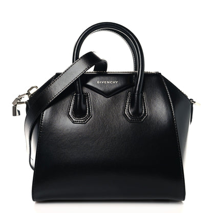 Shiny Lord Calfskin Mini Antigona Black