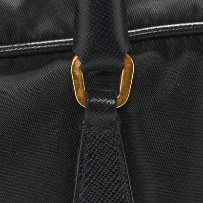 Nylon Saffiano Small Top Handle Bag Black