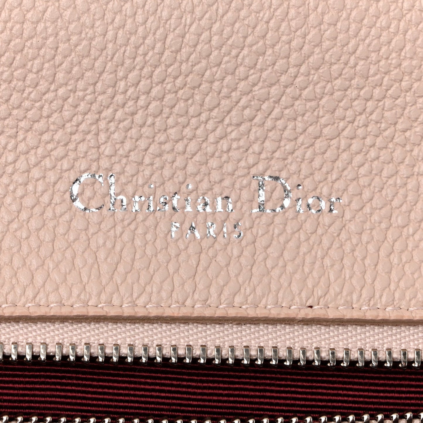 Grained Calfskin Medium Diorama Flap Bag Nude