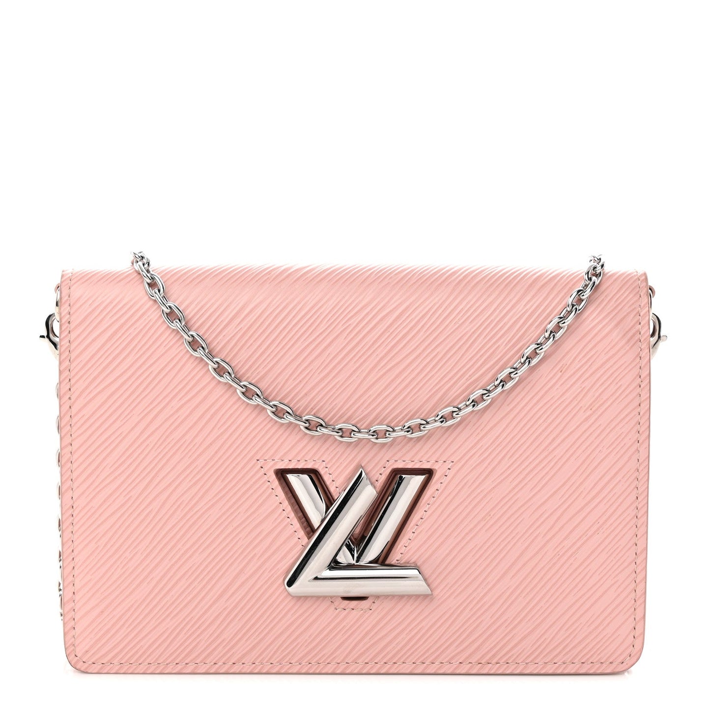 Epi Twist Belt Chain Wallet Rose Ballerine