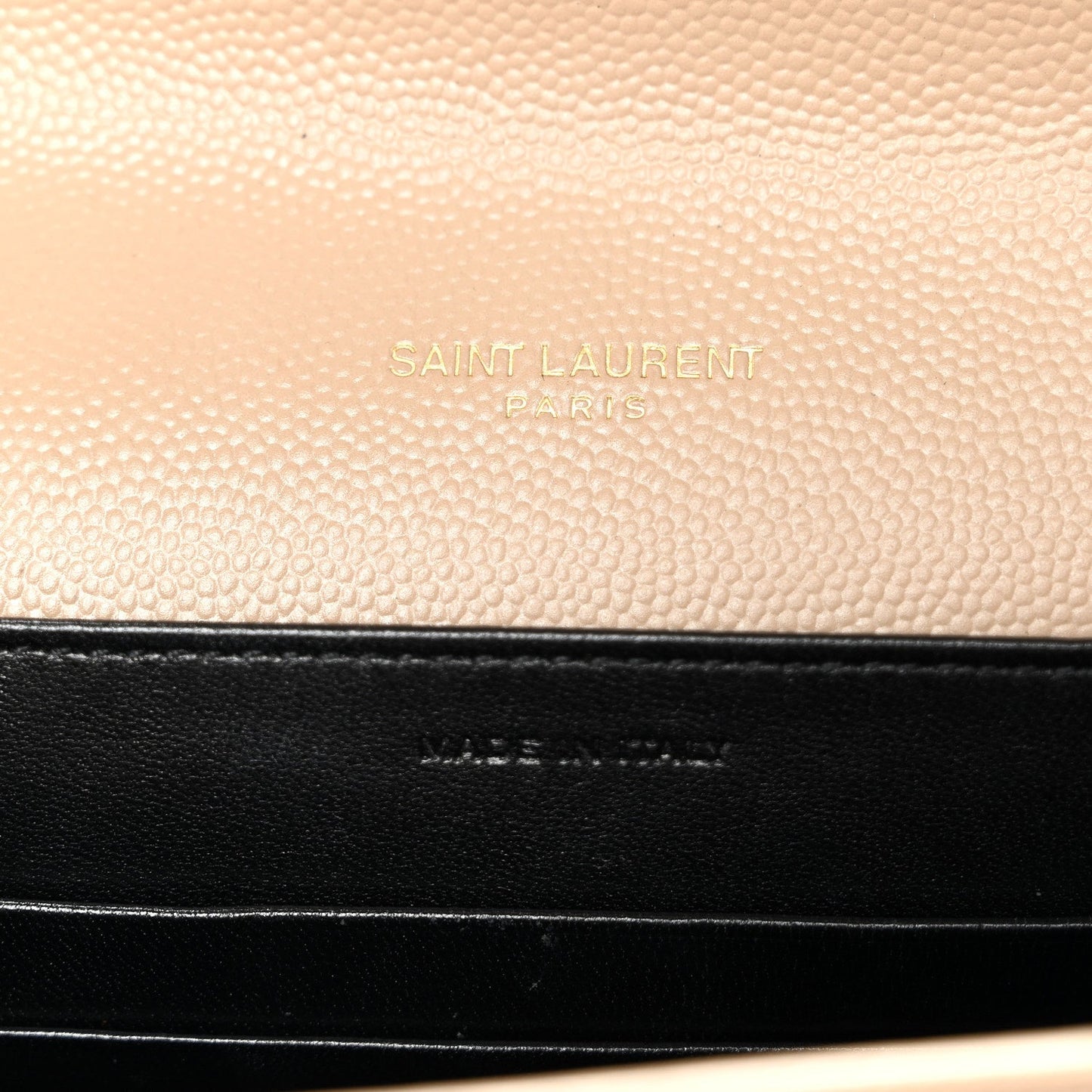 Grain De Poudre Monogram Cassandra Chain Wallet Dark Beige