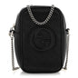 Sakai Be Green Calfskin Diagonal Stitched Mini Blondie Vertical Shoulder Bag Black
