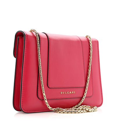 Calfskin Small Serpenti Forever Snake Strap Crossbody Bag Pink