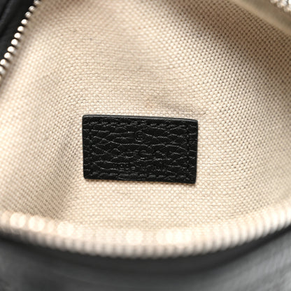 Piuma Calfskin Jumbo GG Embossed Small Belt Bag Black