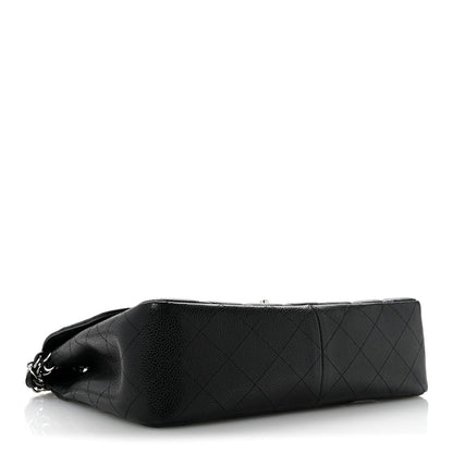 Caviar Quilted Jumbo Single Flap Black