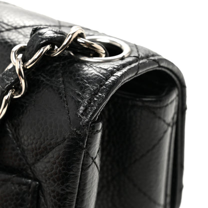 Caviar Quilted Mini Square Flap Black