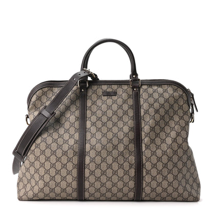 GG Plus Monogram Travel Bag Dark Brown