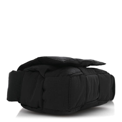 Nylon Intrecciato Padded Tech Candy Cassette Bag Black