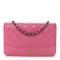Aged Calfskin Quilted Gabrielle Wallet On Chain WOC Pink