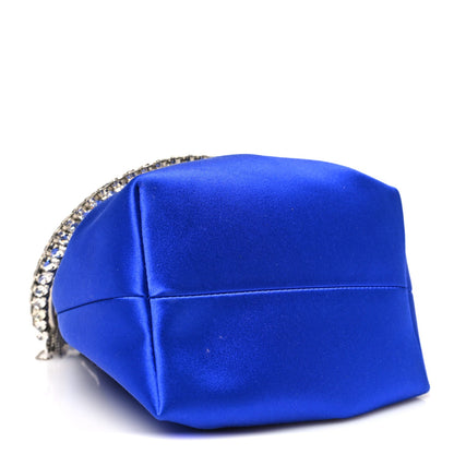 Satin Crystal Embellished Bon Bon Bag Blue