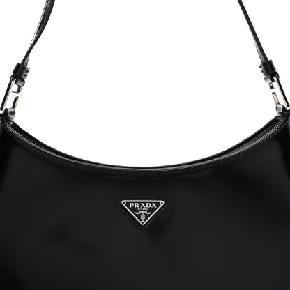 Spazzolato Cleo Shoulder Bag Black