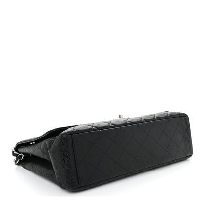 Caviar Maxi Single Flap Black