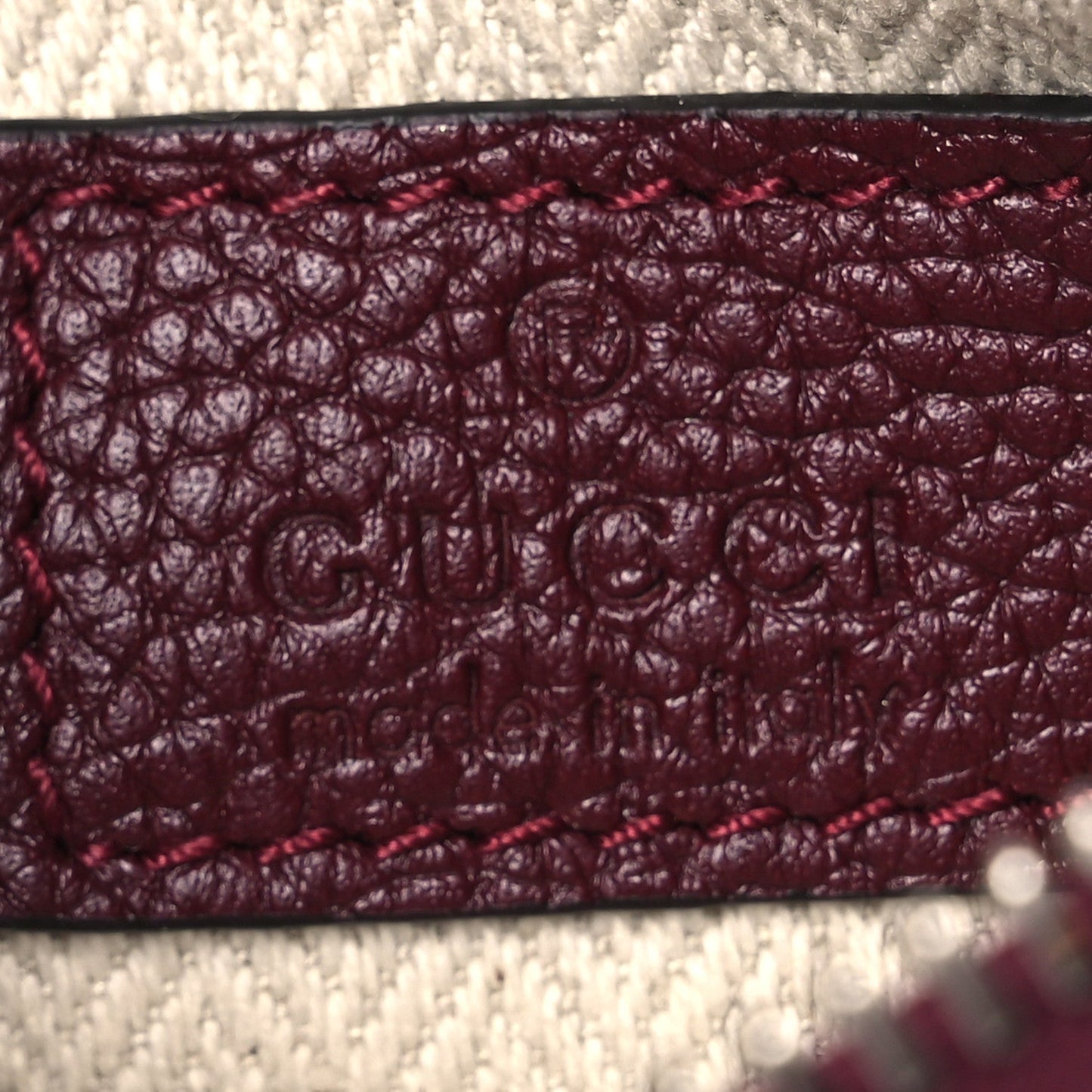 Pebbled Calfskin Mini B Shoulder Bag Red