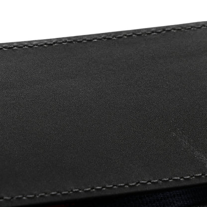 GG Supreme Monogram Web Small Flat Messenger Bag Black Grey