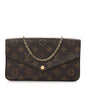 Monogram Pochette Felicie Chain Wallet Fuchsia