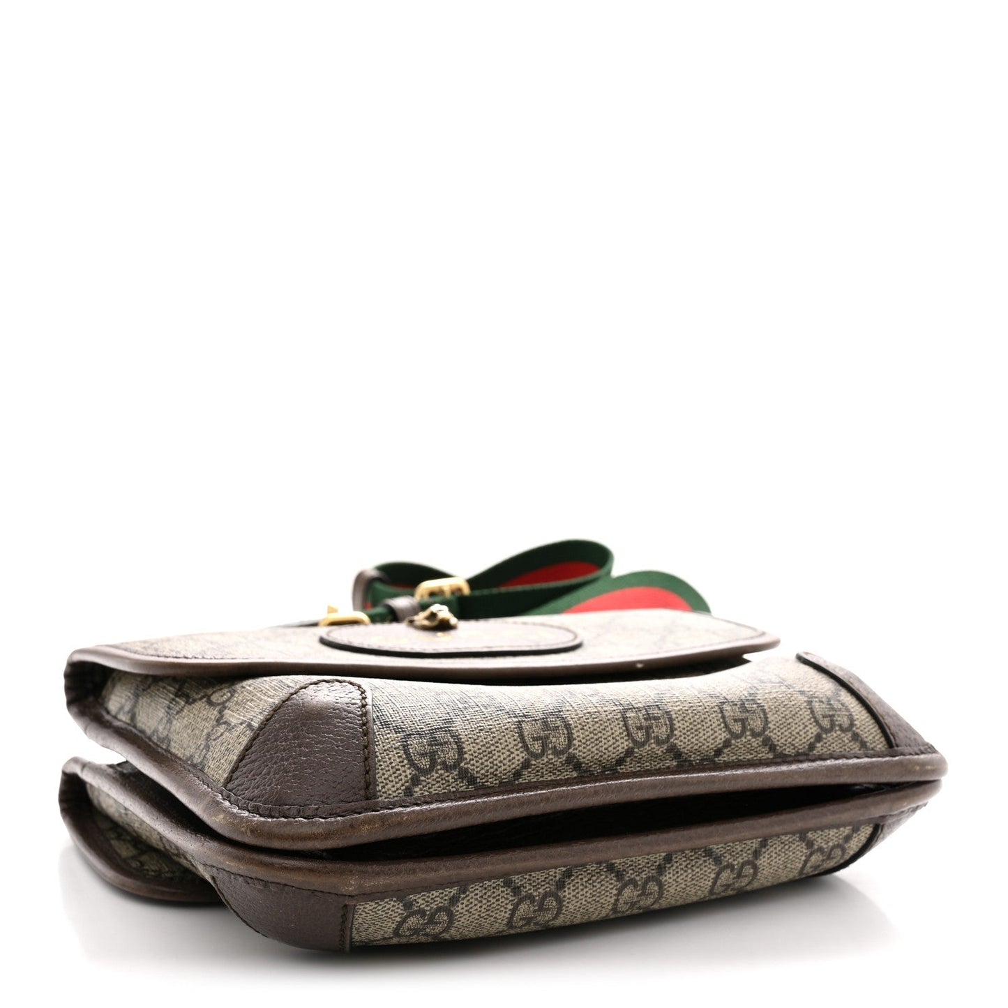 GG Supreme Monogram Web Small Neo Vintage Double Flap Messenger Bag Beige New Acero