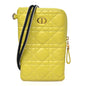 Supple Calfskin Cannage Caro Multifunctional Pouch Lime
