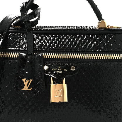 Snakeskin Vanity Pouch Black
