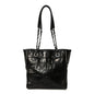 Glazed Calfskin Mini Deauville Tote Black