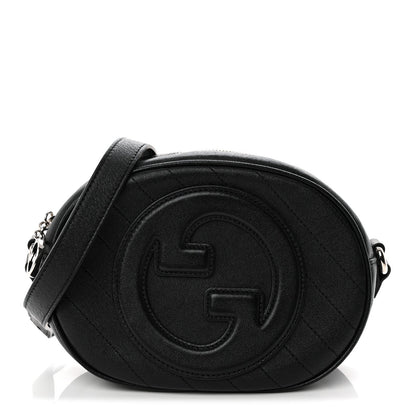 Sakai Be Green Calfskin Diagonal Stitched Mini Blondie Shoulder Bag Craclet Brown