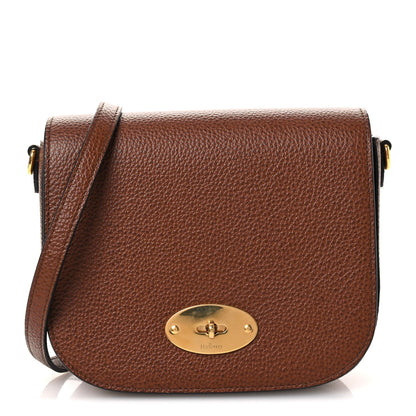 Natural Grained Calfskin Small Darley Satchel Oak