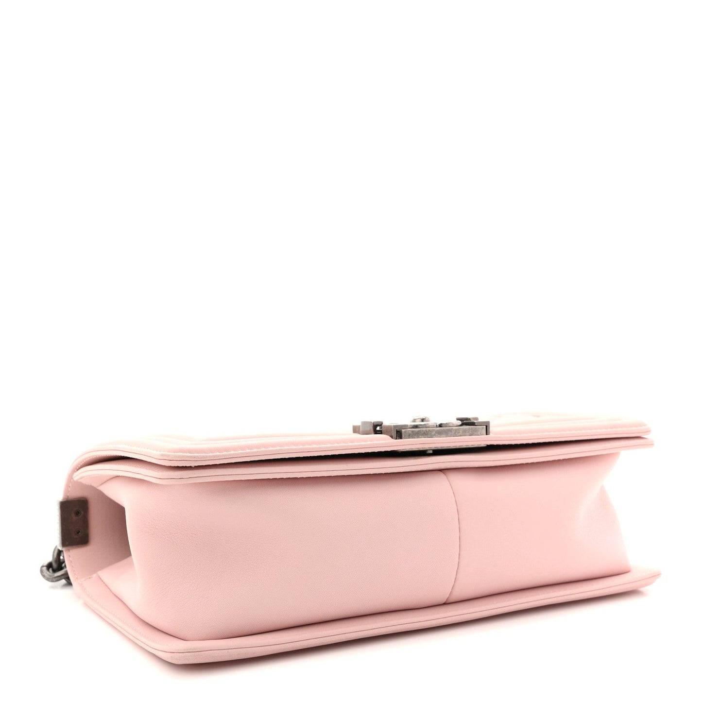 Calfskin Quilted Medium Boy Flap Light Pink