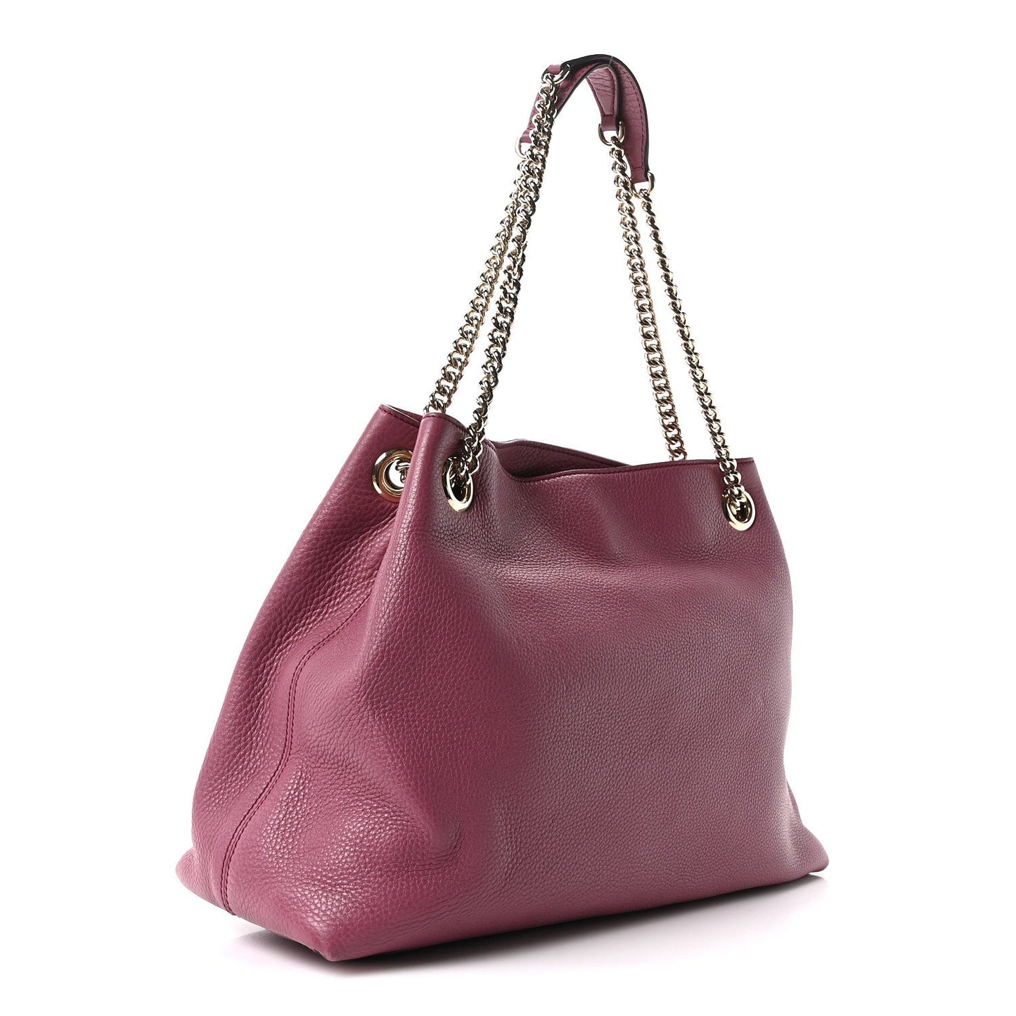 Pebbled Calfskin Medium Soho Chain Shoulder Bag Peonia Flower