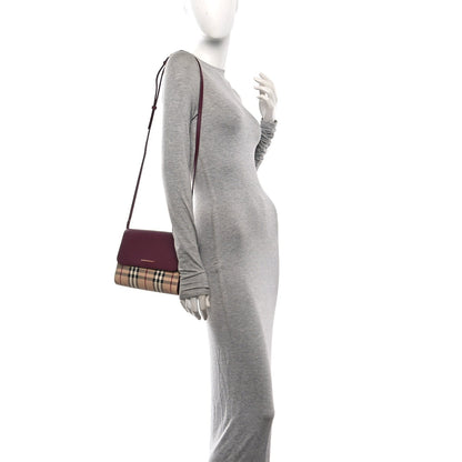 Haymarket Check Small Loxley Crossbody Dark Plum