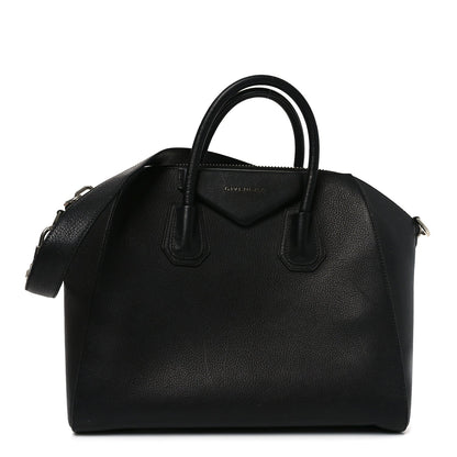 Sugar Goatskin Medium Antigona Black