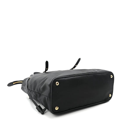 Tessuto Nylon Saffiano Tote Black