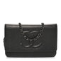 Metallic Caviar Timeless CC Wallet On Chain WOC Grey