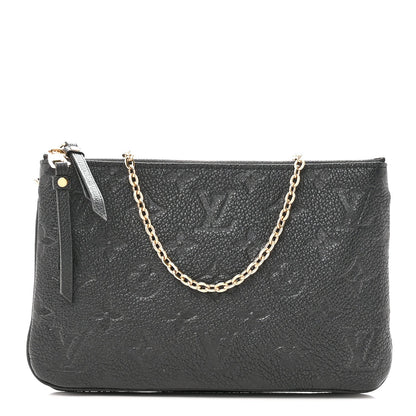 Empreinte Double Zip Pochette Black