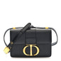 Smooth Calfskin Micro 30 Montaigne Flap Bag Black