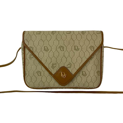 Christian Dior Honeycomb Pattern PVC Leather Shoulder Bag