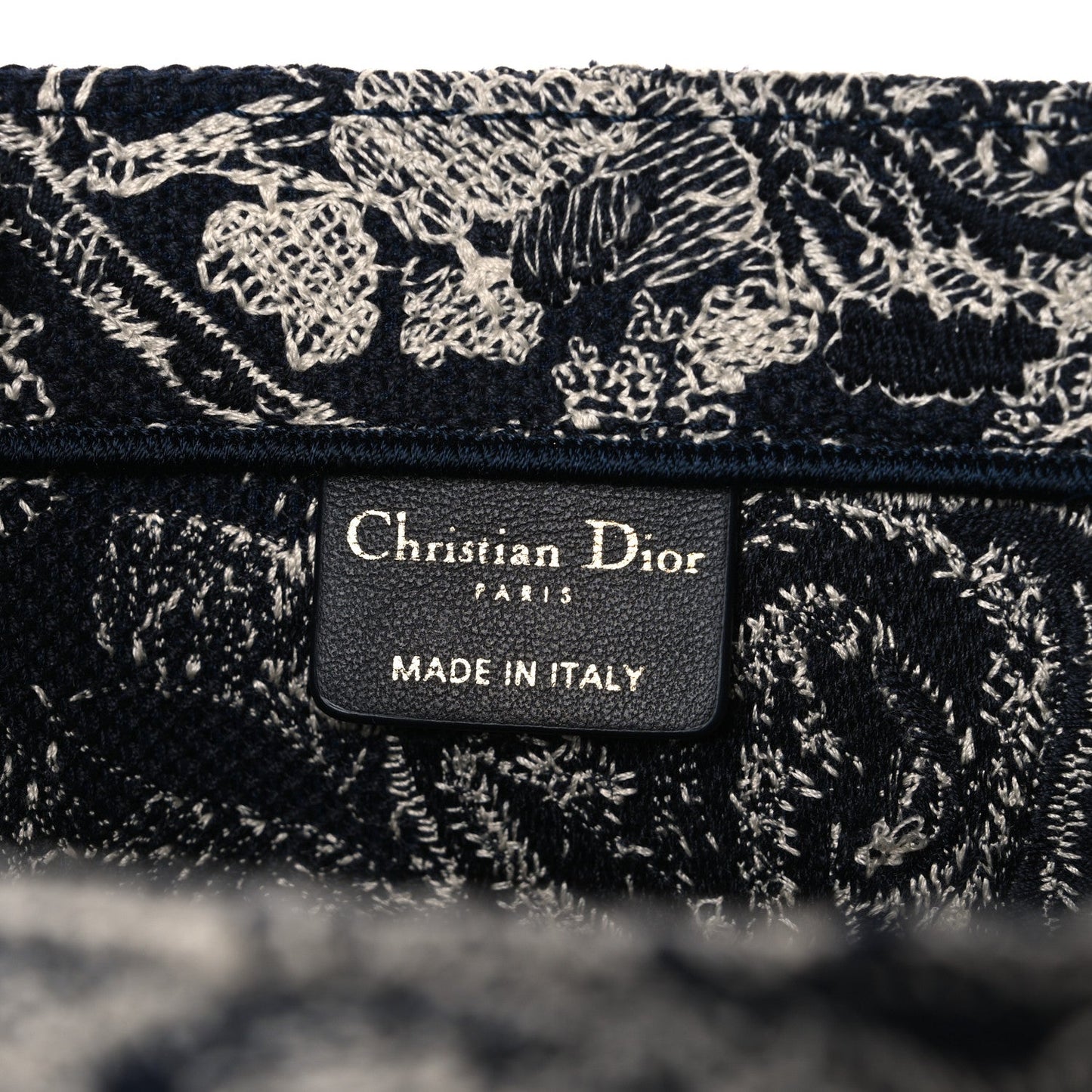 Canvas Embroidered Large Dioriviera Toile De Jouy Reverse Book Tote Blue