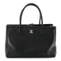 Calfskin Cerf Executive Shopper Tote Black