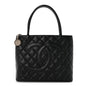 Caviar Quilted Medallion Tote Black