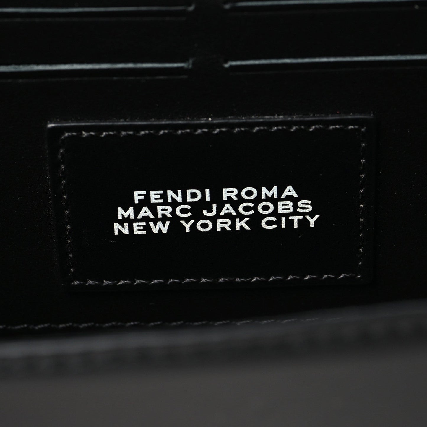 X MARC JACOBS Nappa Logo Baguette Soft Trunk Bag Black