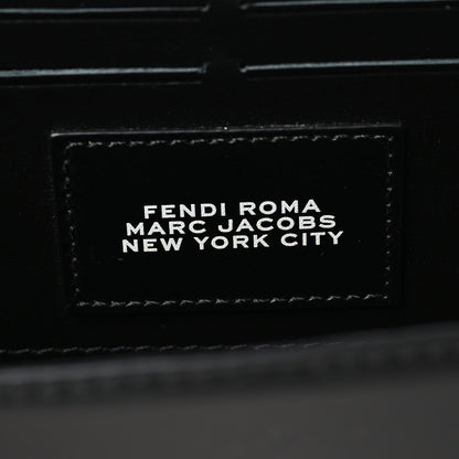 X MARC JACOBS Nappa Logo Baguette Soft Trunk Bag Black