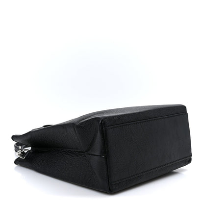 Calfskin Logo XXS Shopping Tote Black