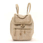 Tweed Shearling Quilted CC Backpack White