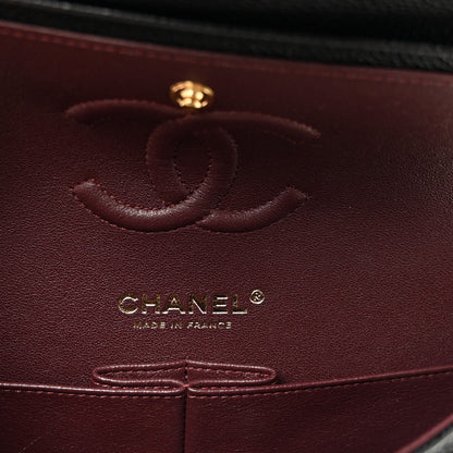 Caviar Quilted Small Double Flap Black