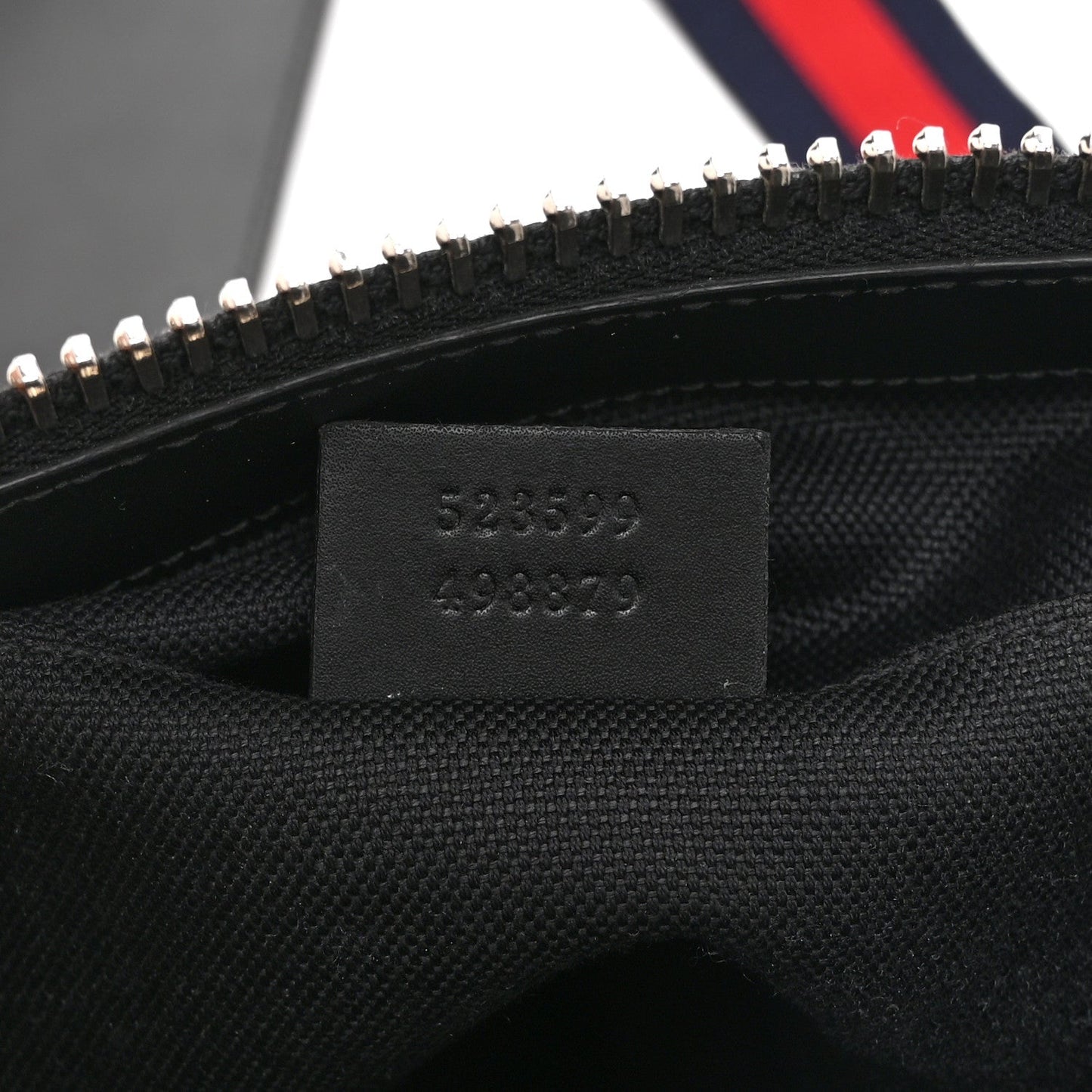 GG Supreme Monogram Web Small Flat Messenger Bag Black Grey
